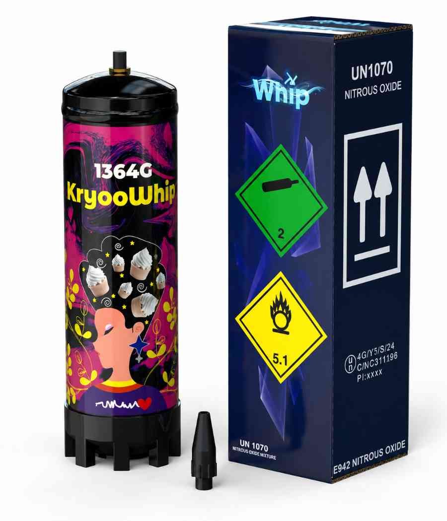 KryooWhip Whipcream Bottle, 1364g | Ready to Use