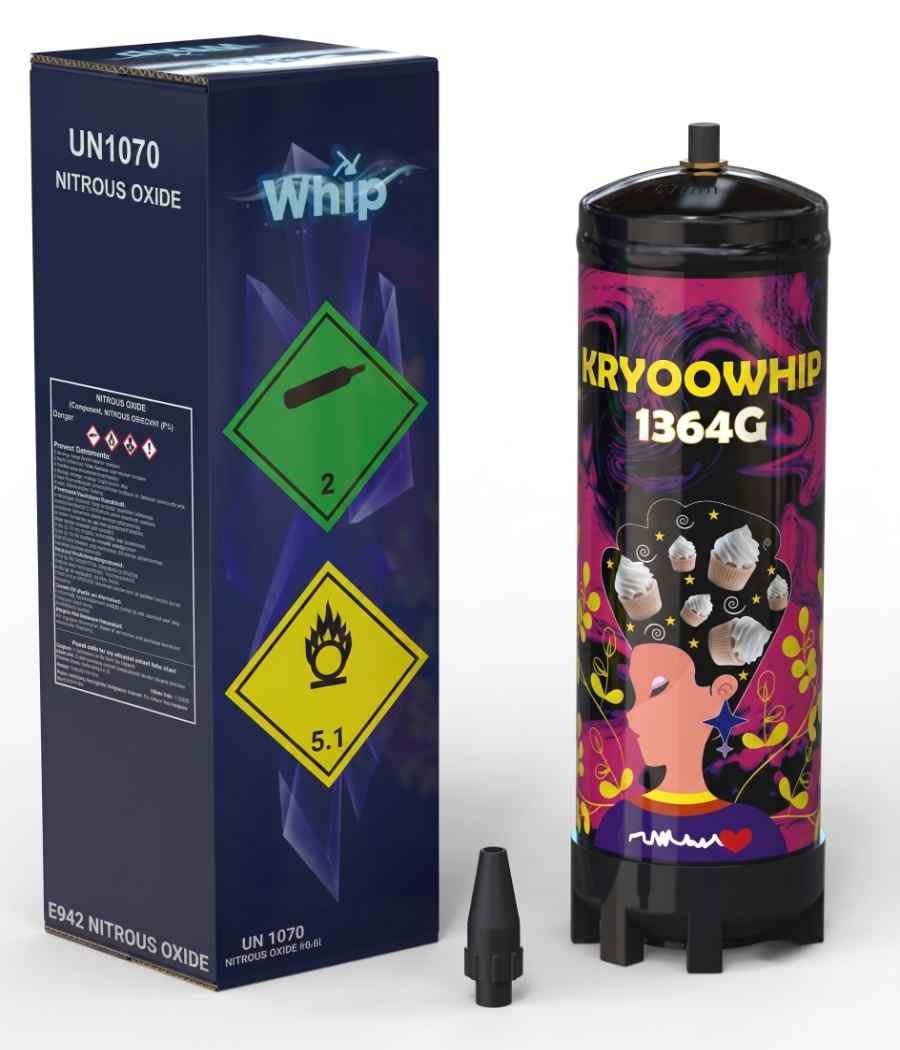 KryooWhip Whipcream Bottle, 1364g | Ready to Use - Image 2